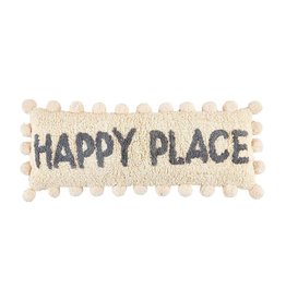 Mud Pie Happy Place Throw Pillow 35x11 Inch Long Rectangular Pillow