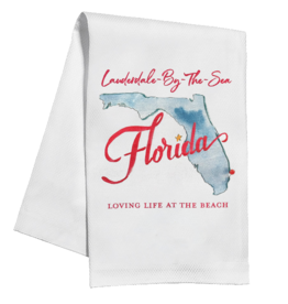 Rosanne Beck Lauderdale-By-The-Sea Loving Life At The Beach Hand Towel