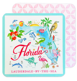 Rosanne Beck Lauderdale-By-The-Sea Florida Paper Coasters 50pc Set