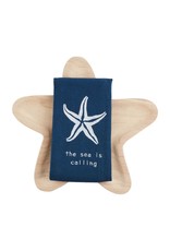 Mud Pie Starfish Tray And Towel Set
