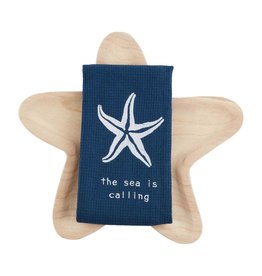 Mud Pie Starfish Tray And Towel Set