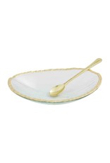 Mud Pie Gold Edge Dip Bowl Set