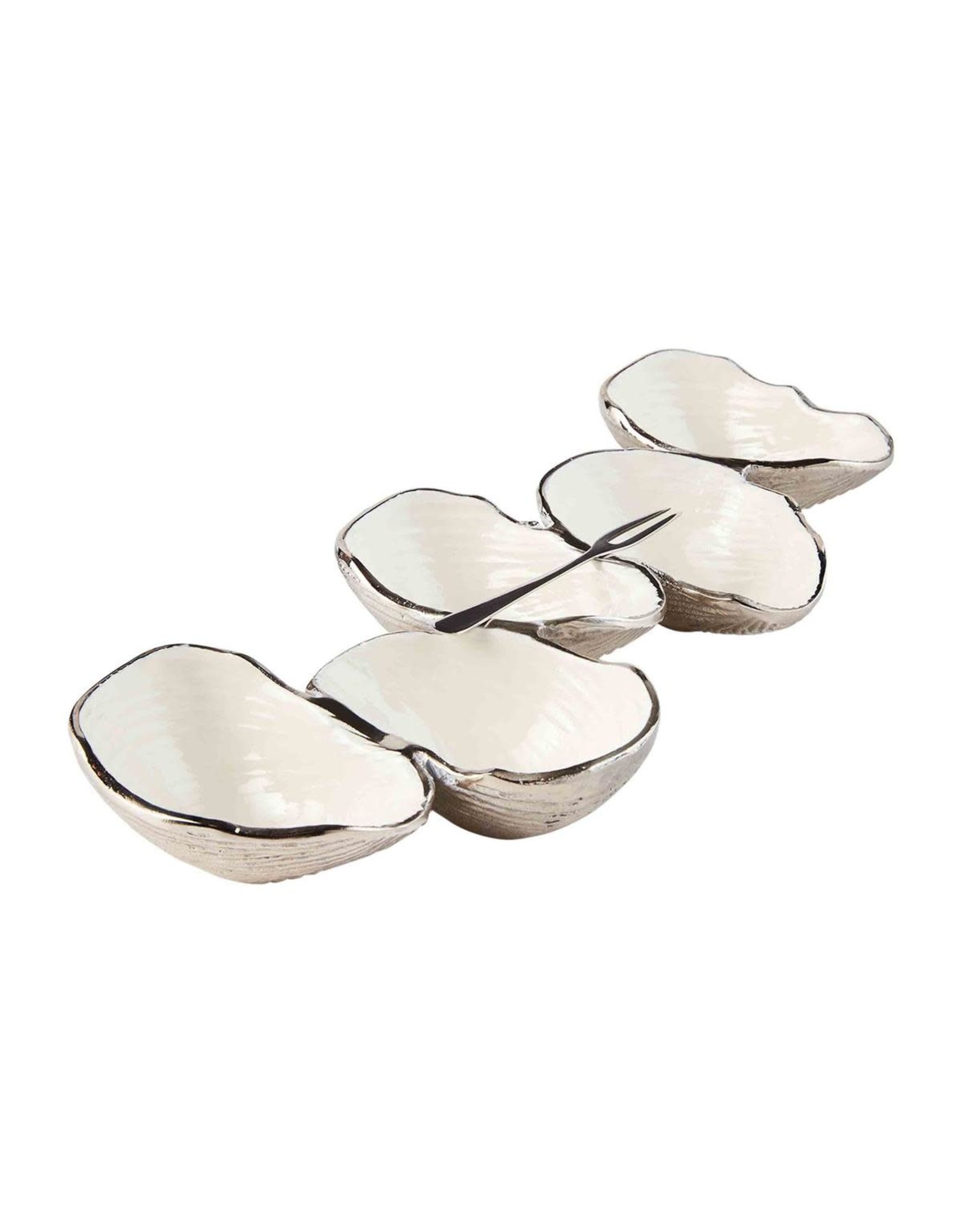 Mud Pie Oyster Server Set For Dips Condiments And Snacks
