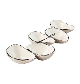Mud Pie Oyster Server Set For Dips Condiments And Snacks