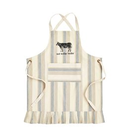 Mud Pie Cow Ruffle Apron With Not Today Heifer