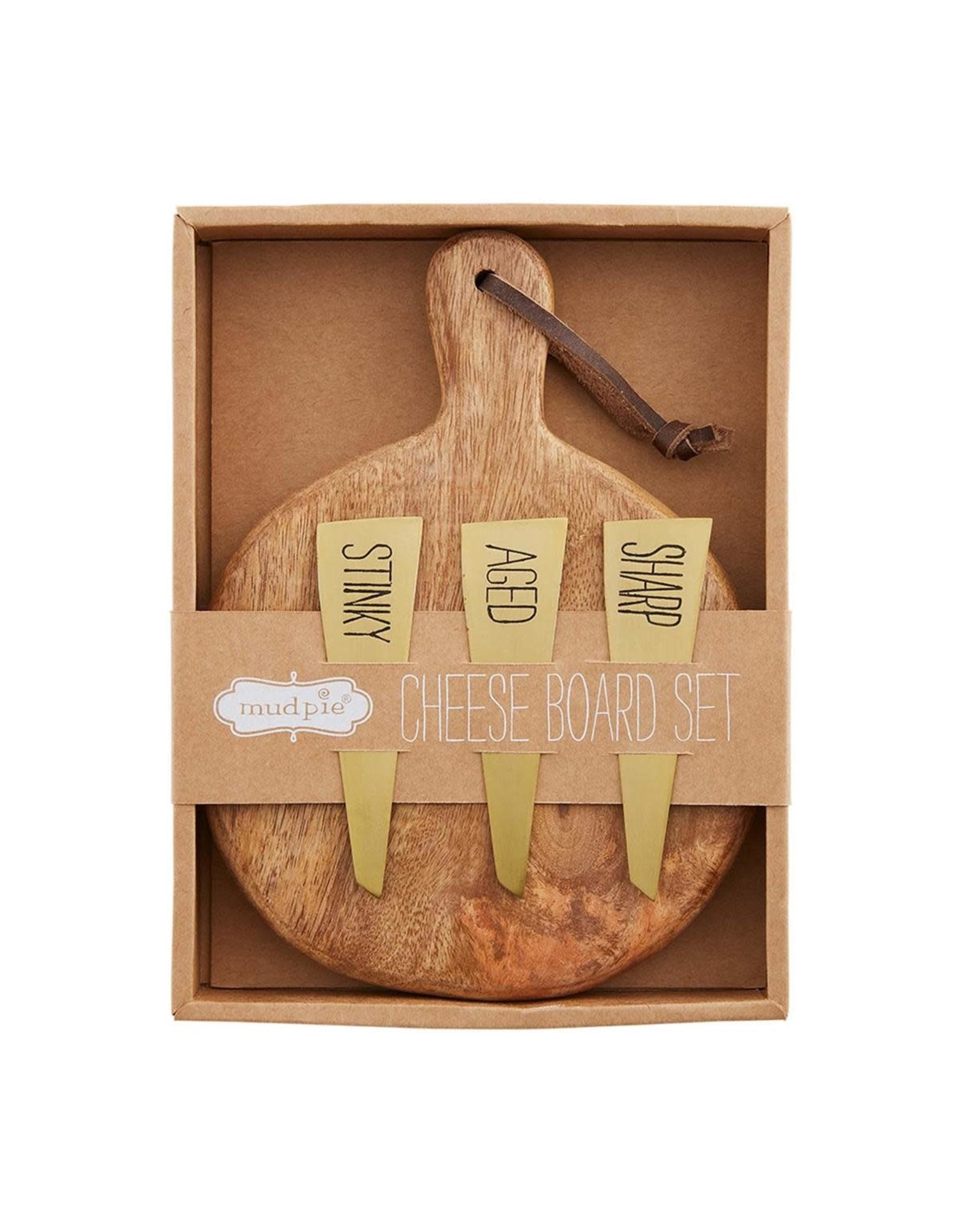 Mud Pie Paddle Cheese Board Set With Cheese Markers