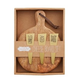 Mud Pie Paddle Cheese Board Set With Cheese Markers