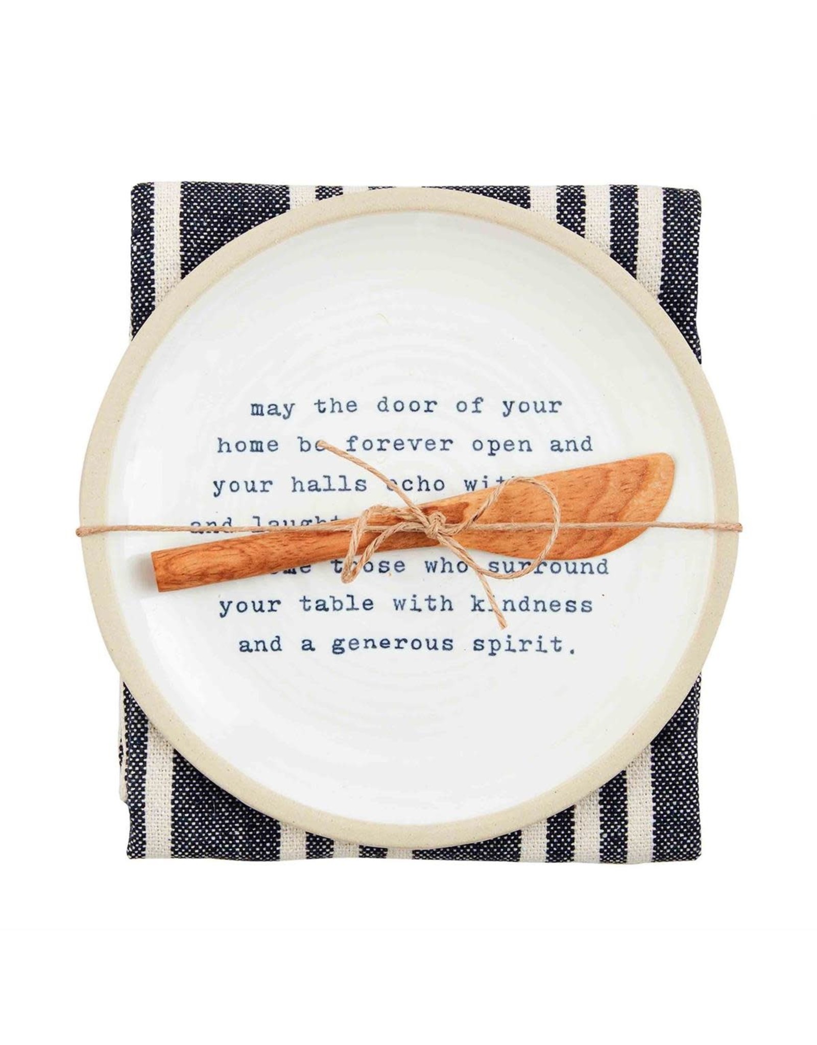 Mud Pie Appetizer Plate Set May the Doors Of Your House Always Be Open ...