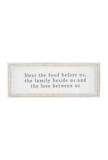 Mud Pie Wall Signs Plaques Bless This Food Before Us Family Beside Us