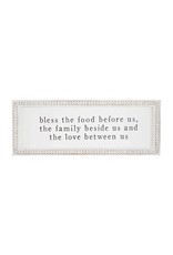 Mud Pie Wall Signs Plaques Bless This Food Before Us Family Beside Us