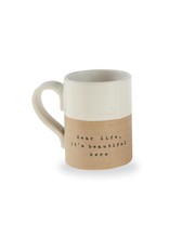 Mud Pie Stoneware Coffee Mug | Dear Life Its Beautiful Here