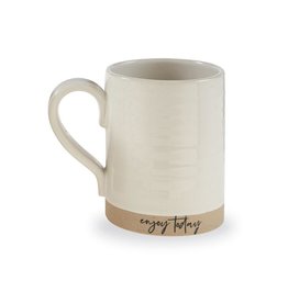 Mud Pie Stoneware Coffee Mug | Enjoy Today