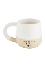 Mud Pie Stoneware Tea Mug W Tea Bag Pocket | This Is The Life