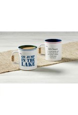 Mud Pie Jute Handled Coffee Mug | Go Jump In The Lake