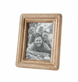 Mud Pie Beaded Wood Picture Frame Large For 5x7 Photo