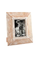Mud Pie Two-Tone Bead Frame For 5x7 Photos