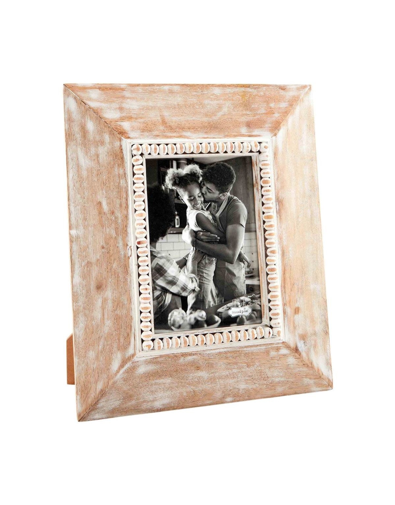 Mud Pie Two-Tone Bead Frame For 5x7 Photos