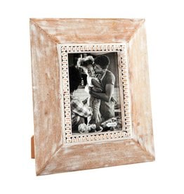 Mud Pie Two-Tone Bead Frame For 5x7 Photos