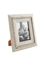 Mud Pie Gray Bead Picture Frame For 5x7 Photo