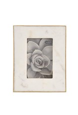 Mud Pie White Marble Picture Frame For 5x7 Photos