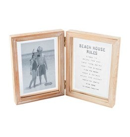 Mud Pie Beach House Rules Hinged Frame For 4x6 Photos