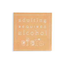 Mud Pie Paper Cocktail Napkins 12ct Adulting Requires Alcohol