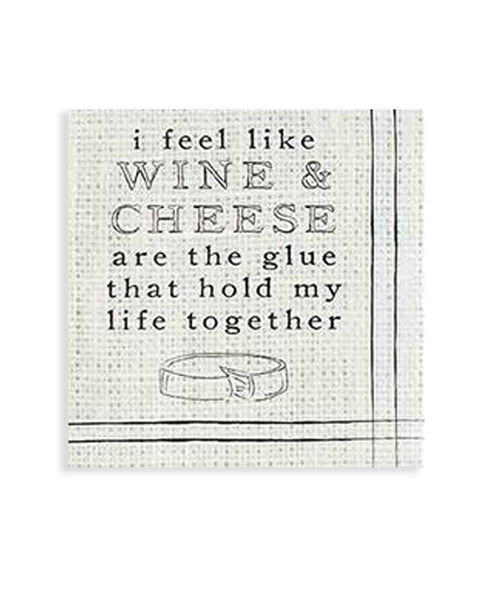 Mud Pie Paper Cocktail Napkins 12ct I Feel Like Wine And Cheese Are