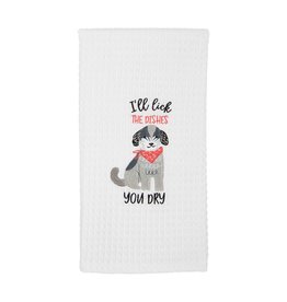 Mud Pie Hand Towel I'll Lick The Dishes You Dry