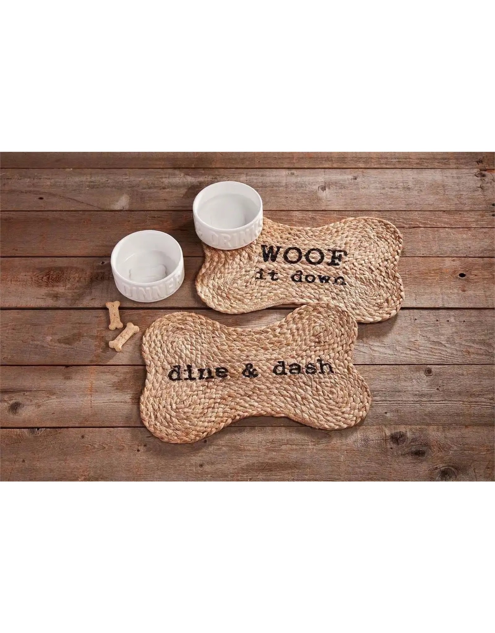 Mud Pie Stacked Dog Bowls Set Dinner And Drinks Bowls