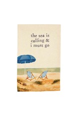 Mud Pie Kitchen Hand Towel The Sea Is Calling & I Must Go