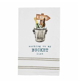 Mud Pie Hand Towel Bucket of Beer w Working On My Bucket List