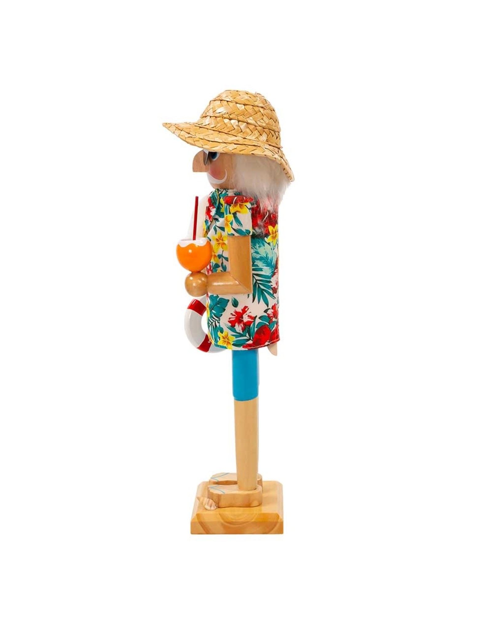 Kurt Adler Beach Santa Nutcracker 15 Inch W Cocktail