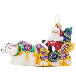 Christopher Radko Polar Pals Sleigh Ride Christmas Ornament