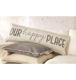 Mud Pie Our Happy Place Long Pillow 12x35 inch