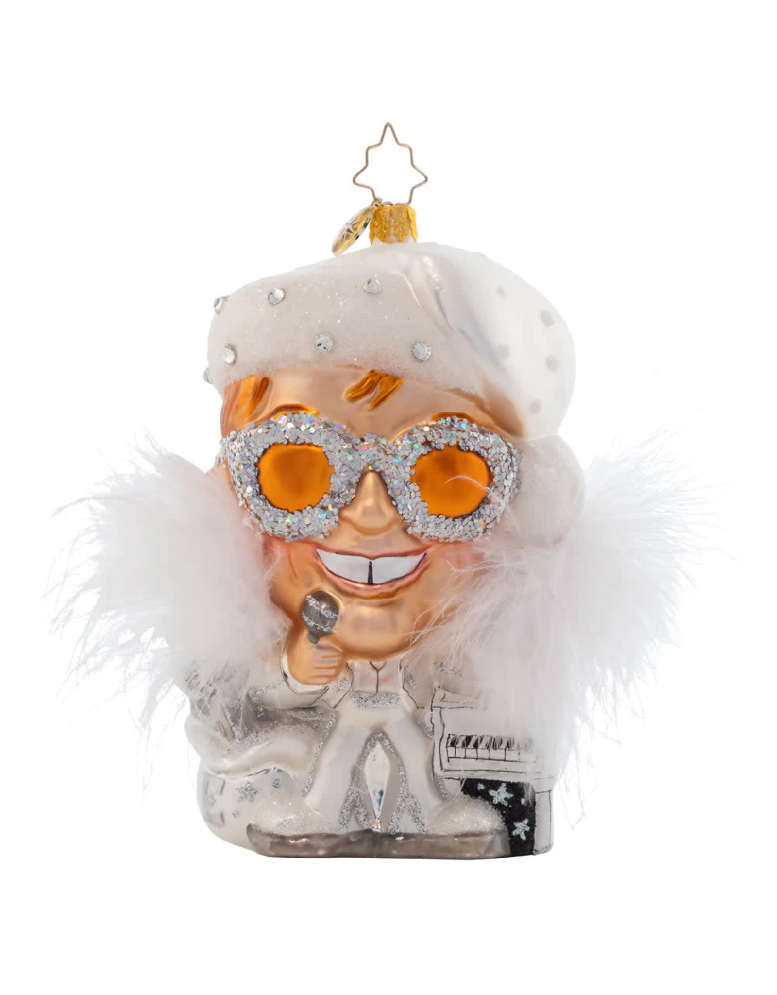 Christopher Radko Holiday Star Elton John Christmas Ornament