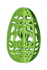 Katherine's Collection Easter Egg Ornament Glittered Laser Cut Green