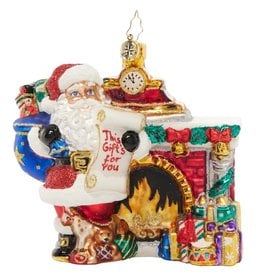 Christopher Radko Nice List Santa Ornament