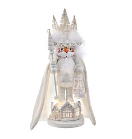 Kurt Adler Hollywood Nutcrackers White Winter LED Hat Nutcracker