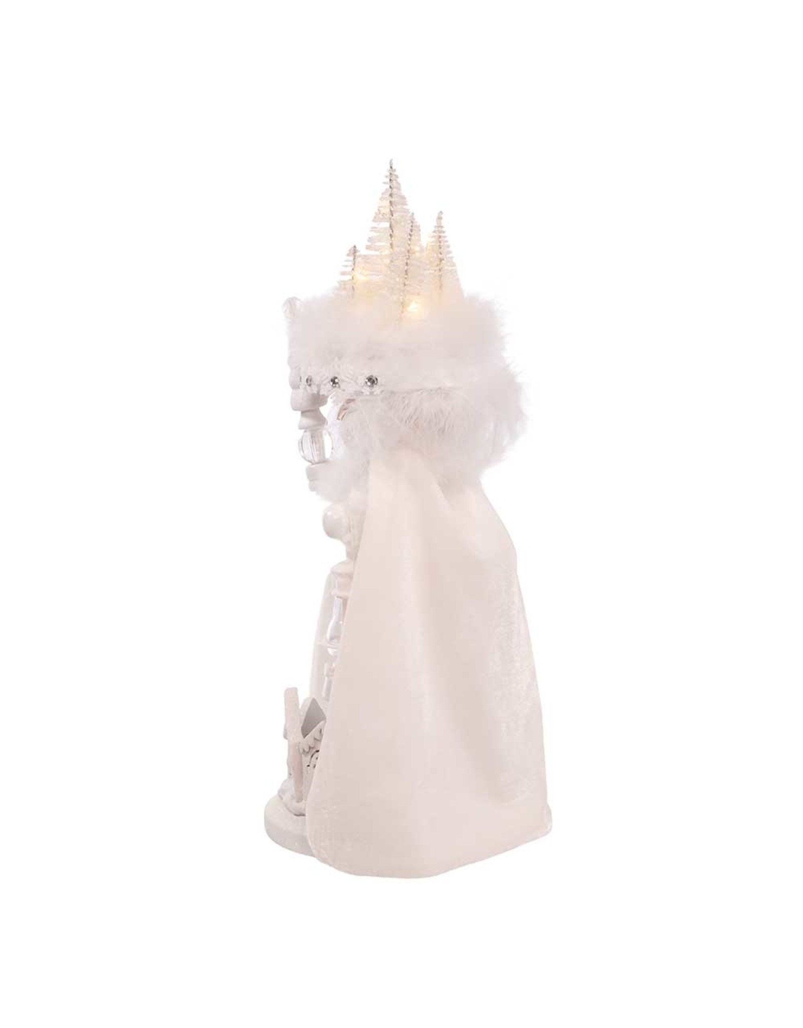 Kurt Adler Hollywood Nutcrackers White Winter LED Hat Nutcracker