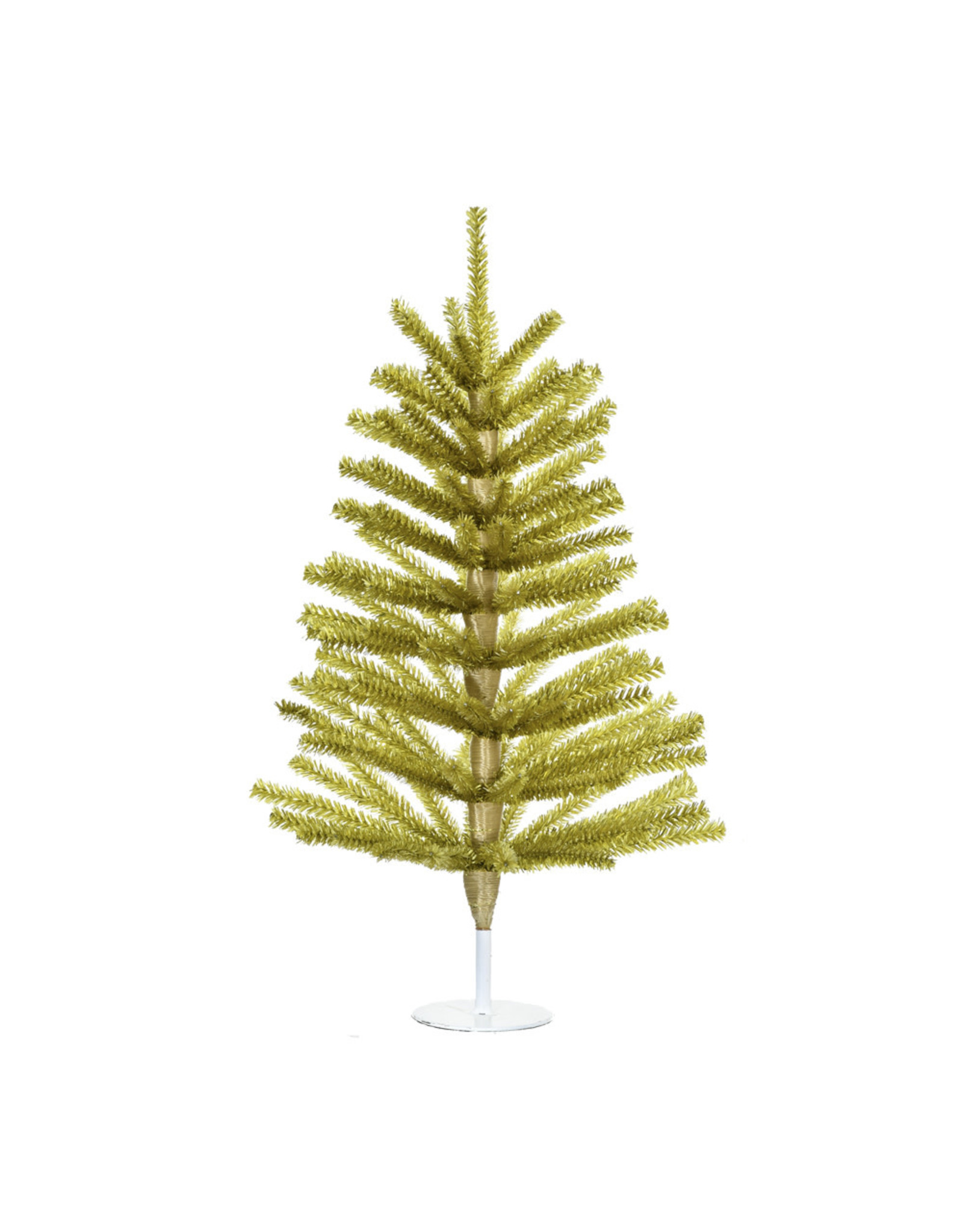 Kurt Adler Light Gold Tinsel Foil Miniature Christmas Tree 18 Inch