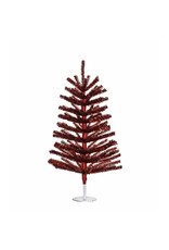 Kurt Adler Red Tinsel Foil Miniature Christmas Tree 18 Inch