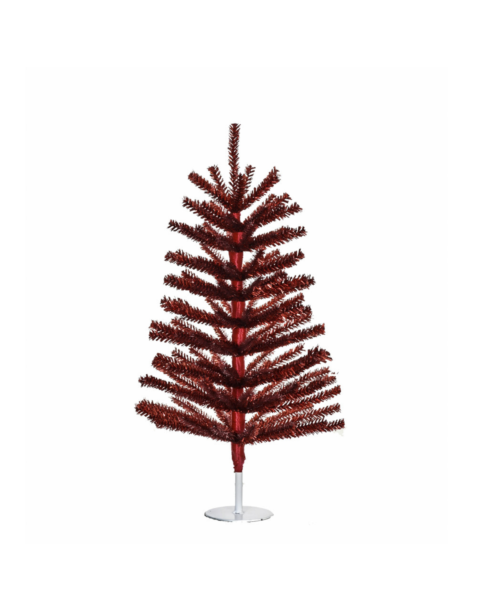 Kurt Adler Red Tinsel Foil Miniature Christmas Tree 18 Inch