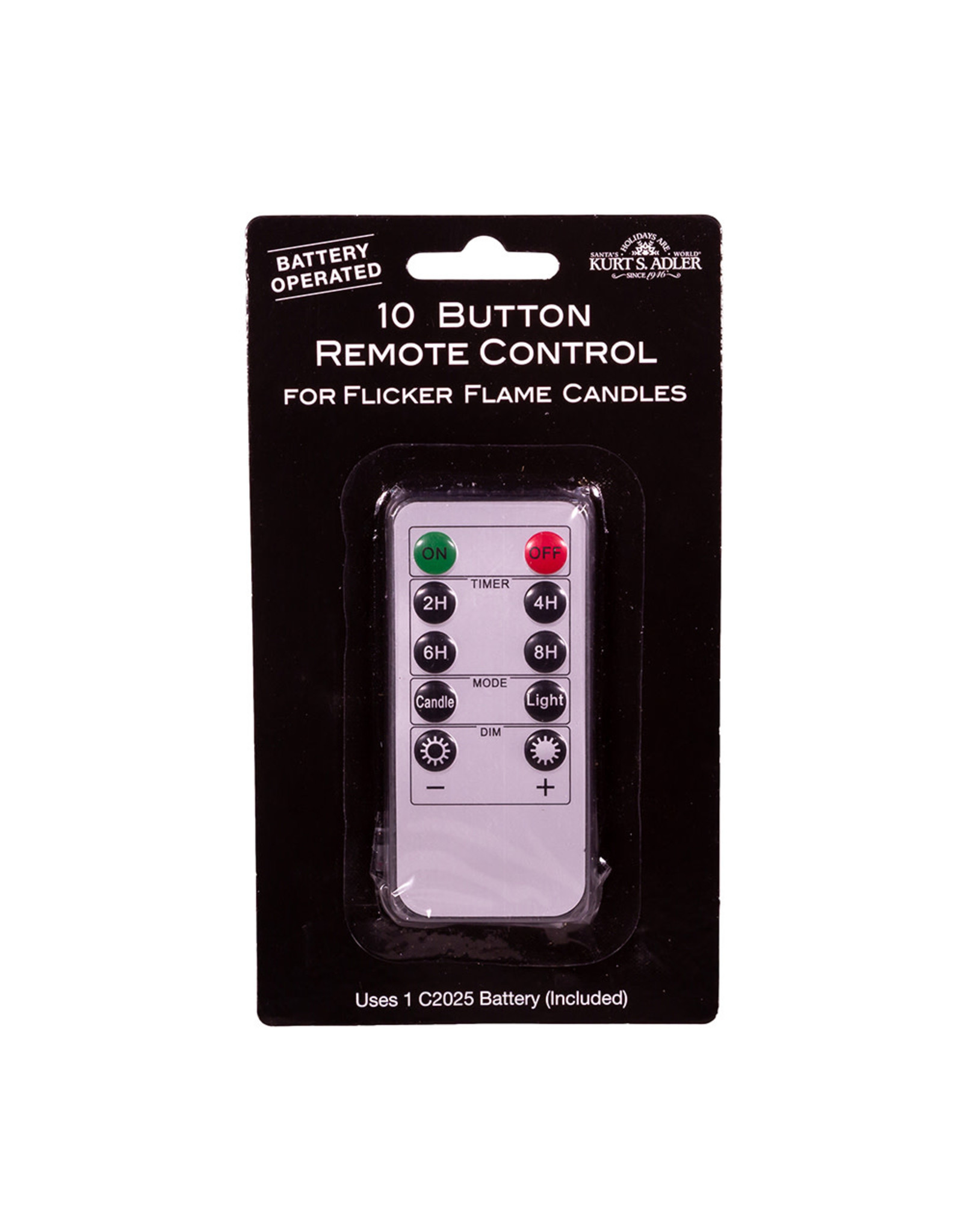 Kurt Adler Remote Control For Flicker Flame Candles 10-Function