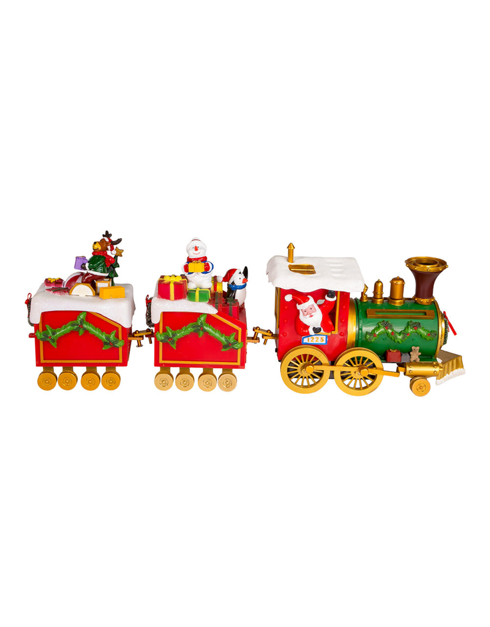 Light-Up Musical Santa Train Set Battery-Operated - Digs N Gifts