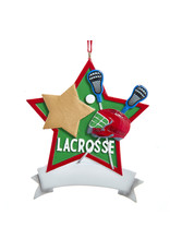 Kurt Adler Lacrosse Star Christmas Ornament For Personalization Kurt Adler Lacrosse Star Christmas Ornament For Personalization
