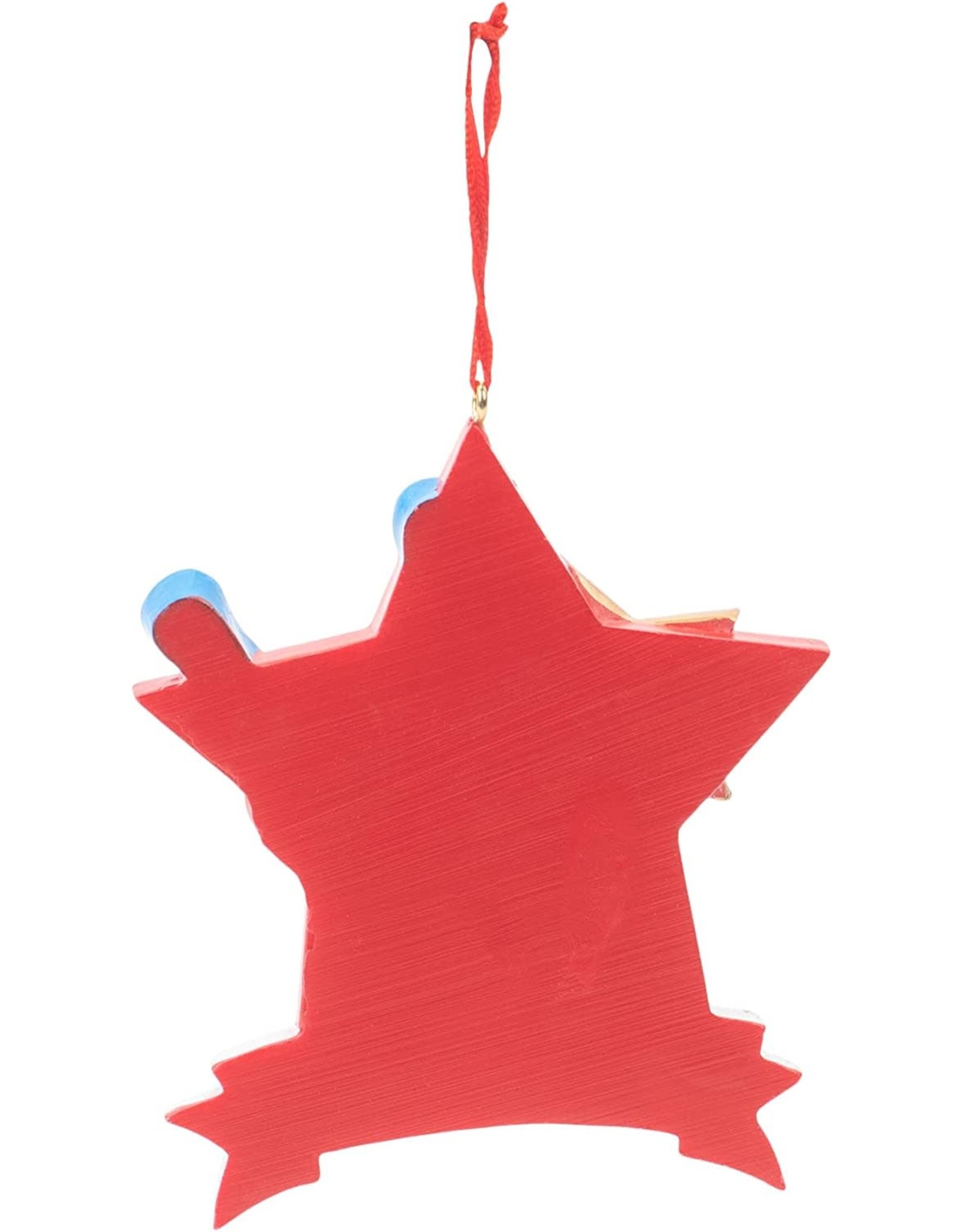 Kurt Adler Lacrosse Star Christmas Ornament For Personalization