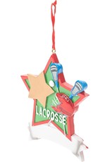 Kurt Adler Lacrosse Star Christmas Ornament For Personalization Kurt Adler Lacrosse Star Christmas Ornament For Personalization