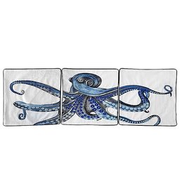 Tide Hill Octopus 3pc Embroidered Pillow Cover Set