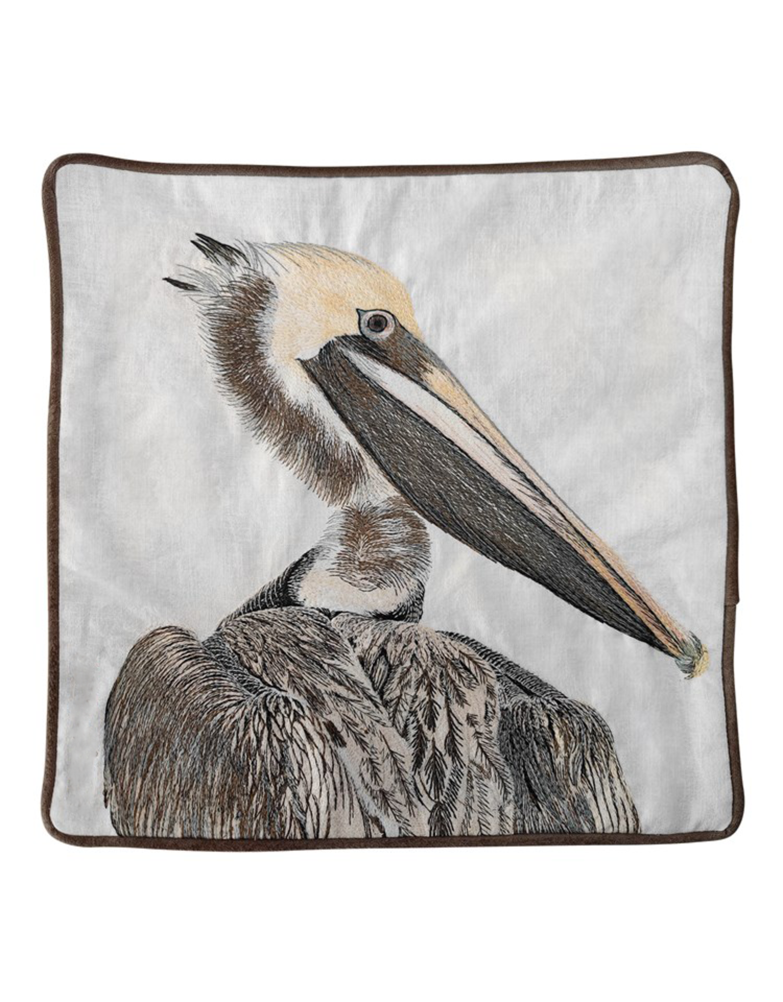 Tide Hill Pelican Embroidered Pillow Cover