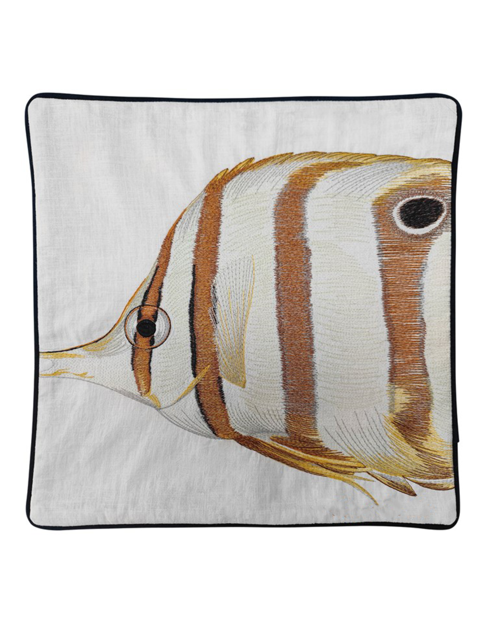 Tide | Hill Butterfly Fish Embroidered Pillow Cover